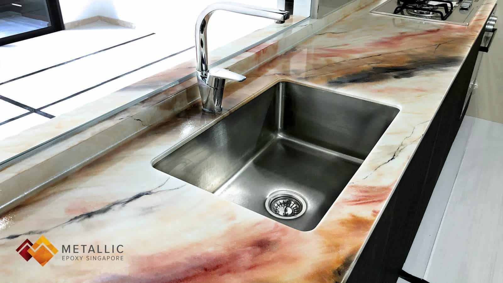 Clay Red Marble Countertop