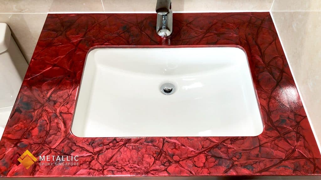 Ruby Red Vanity Top