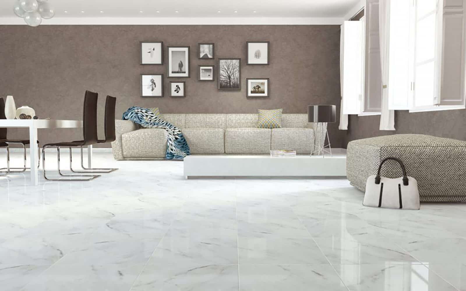 carrara marble living room