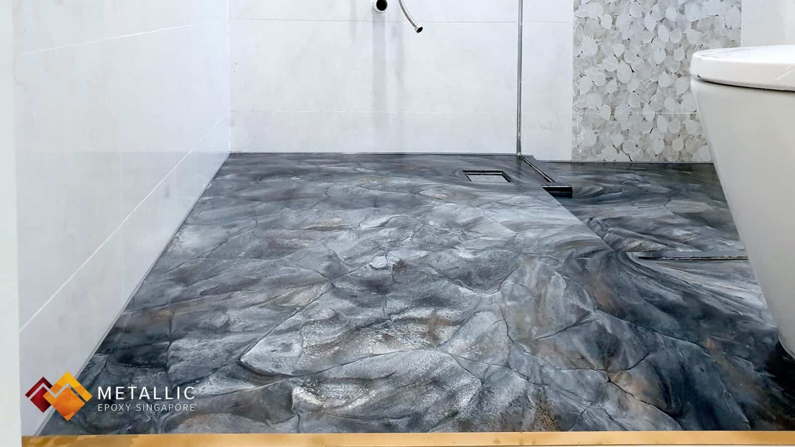Metallic Stone Bathroom Flooring