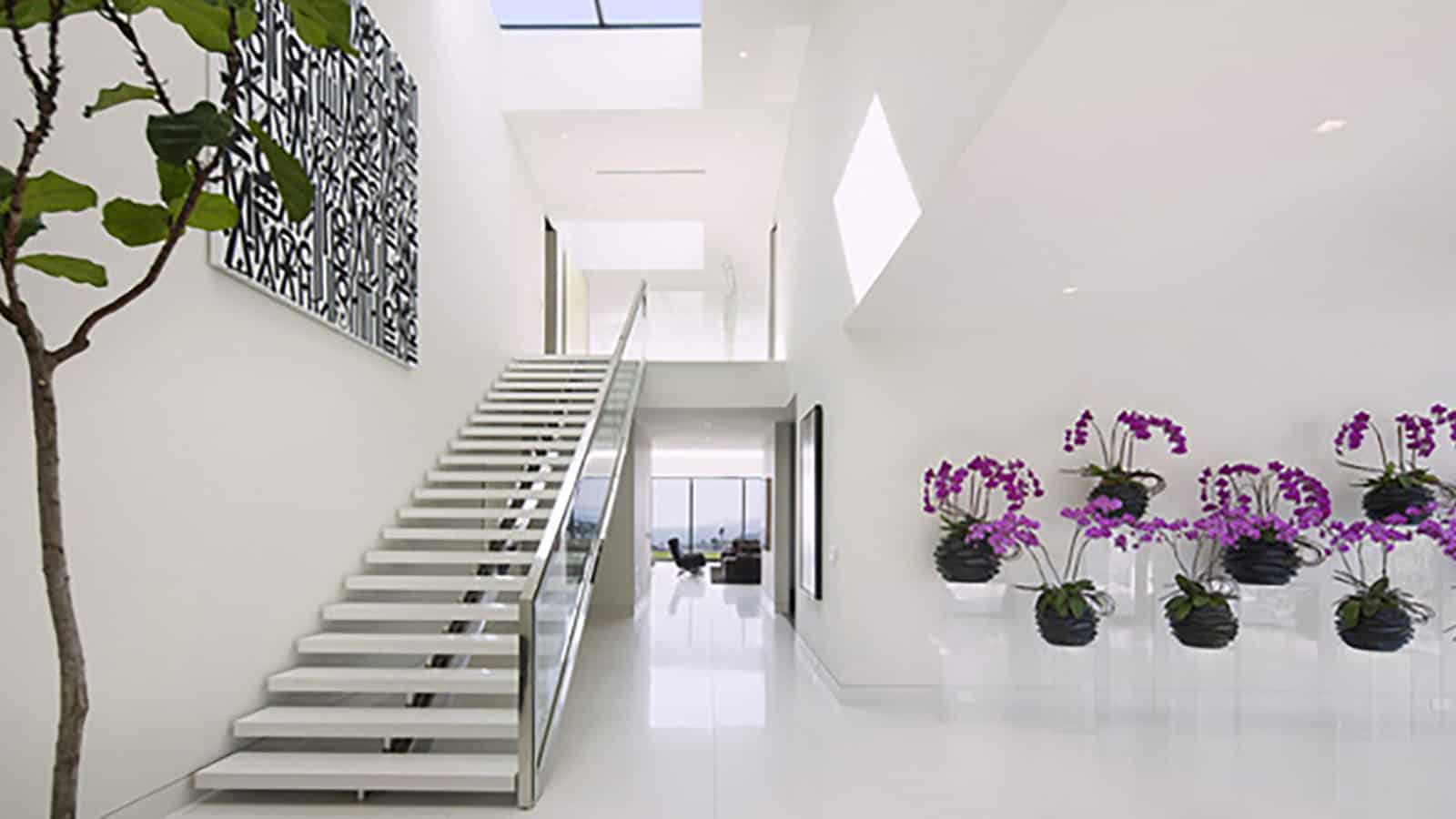 home marble floor with staircase