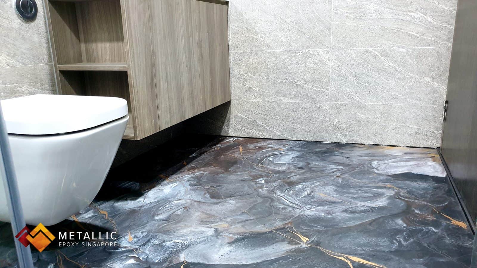 Slate Swirl Bathroom Flooring
