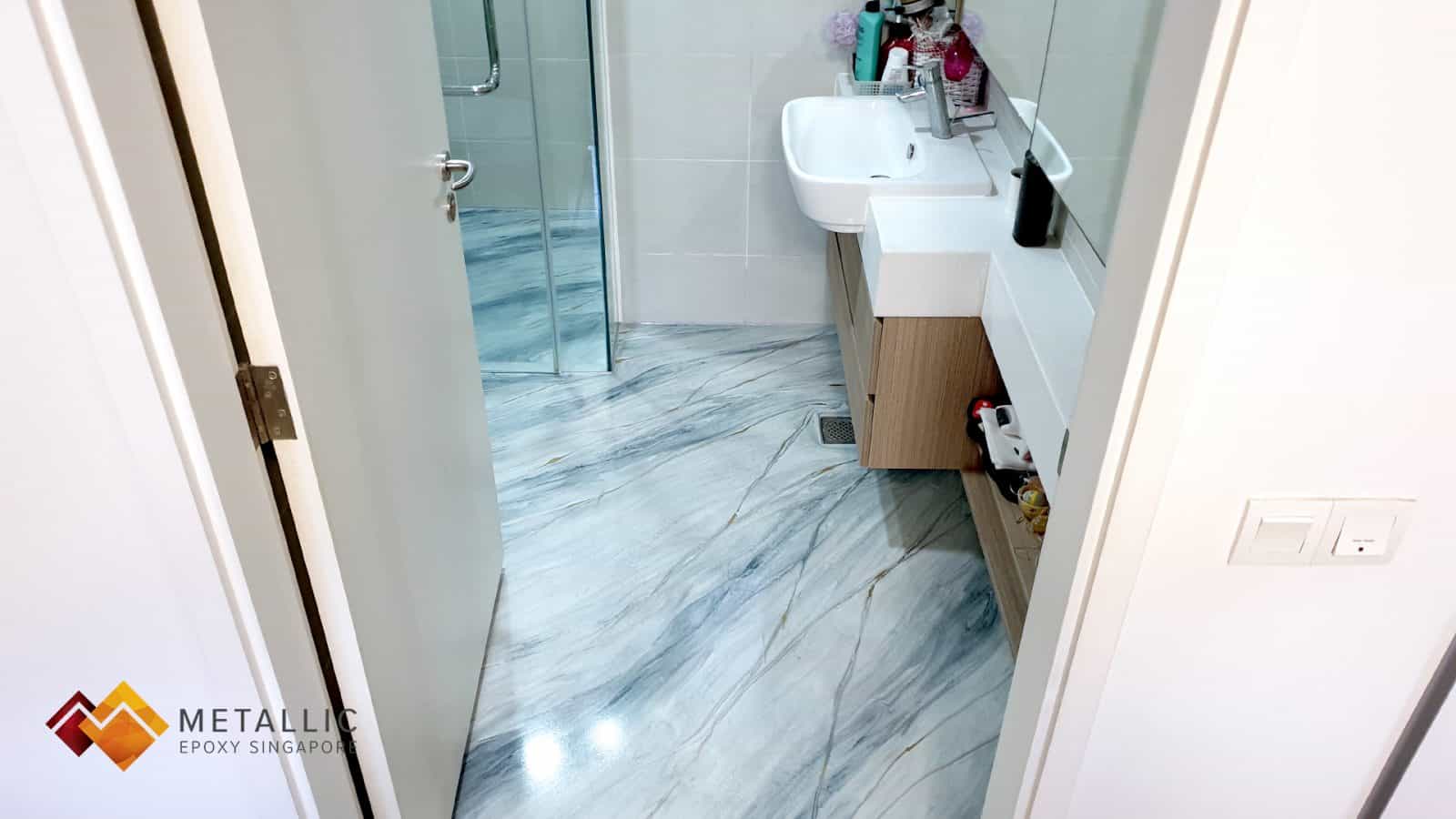 Slate Grey Marble Bathroom Flooring