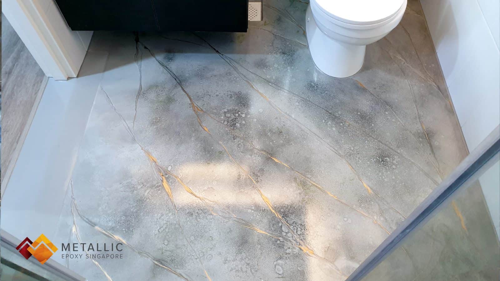 Gold Granite Bathroom Flooring