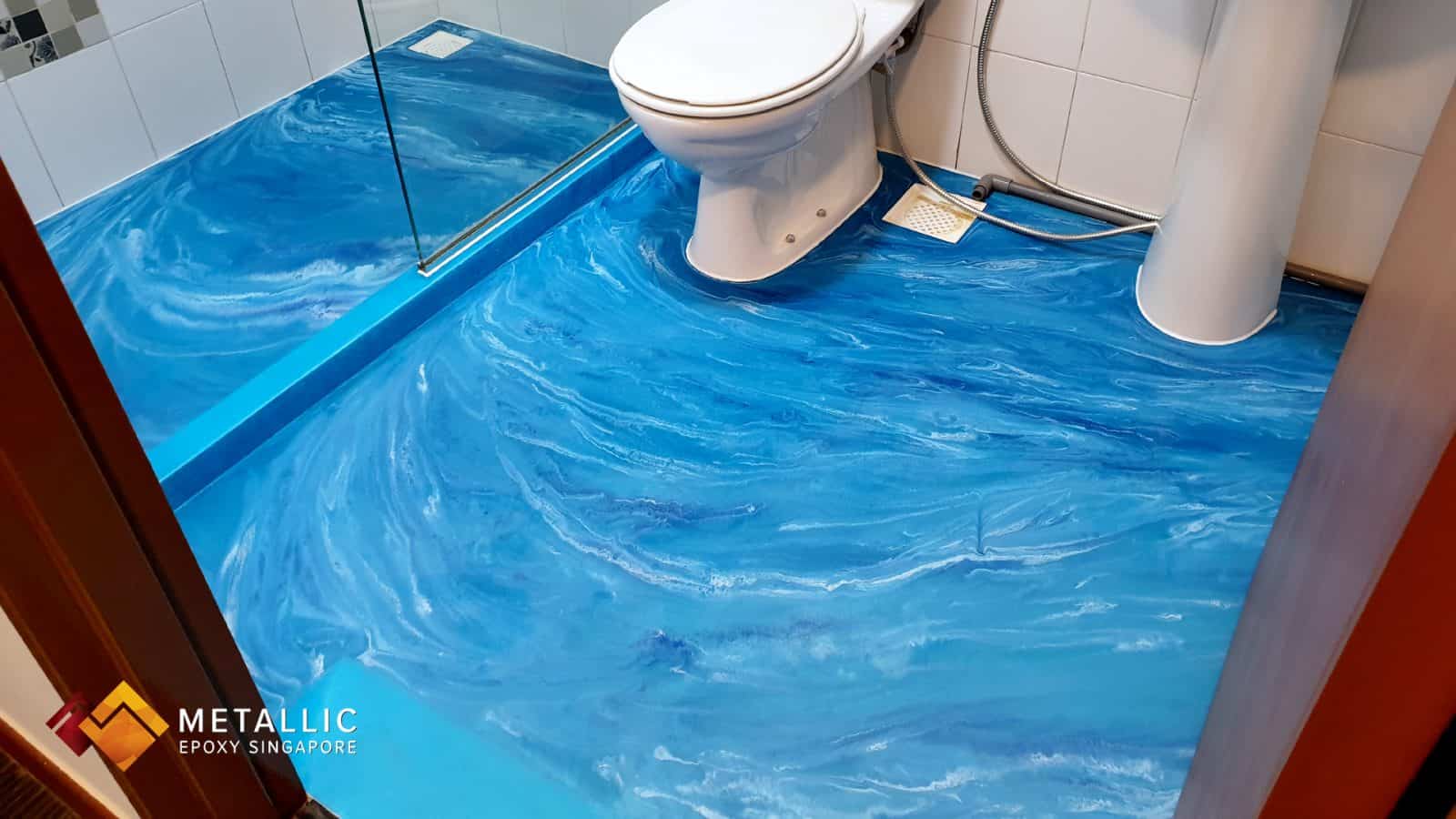 Bondi Blue Bathroom Flooring