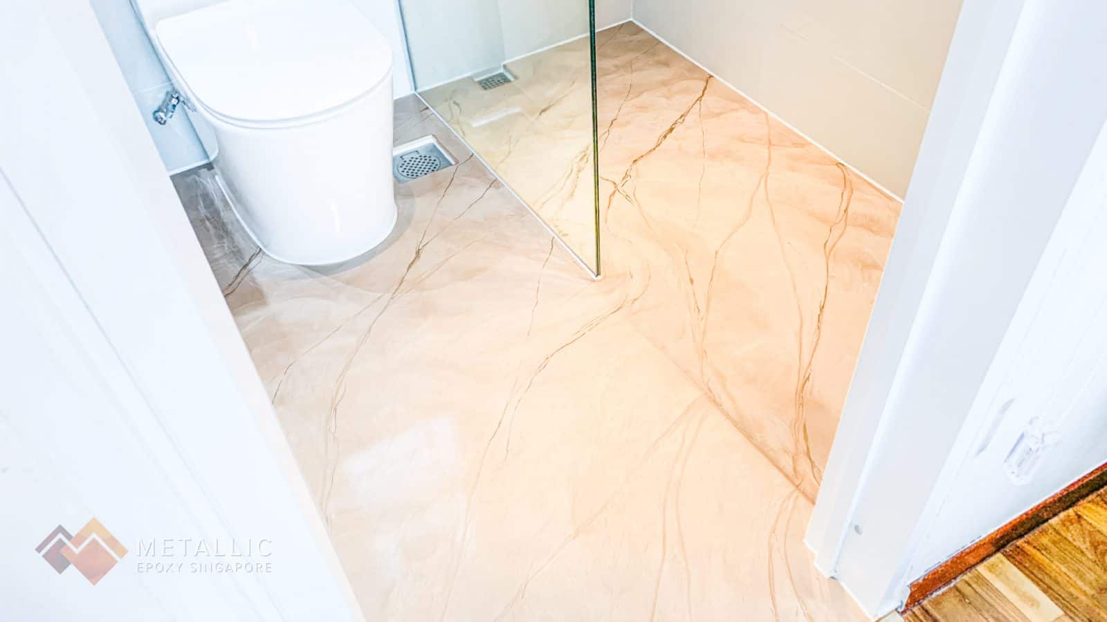 Rose Gold Bathroom Flooring