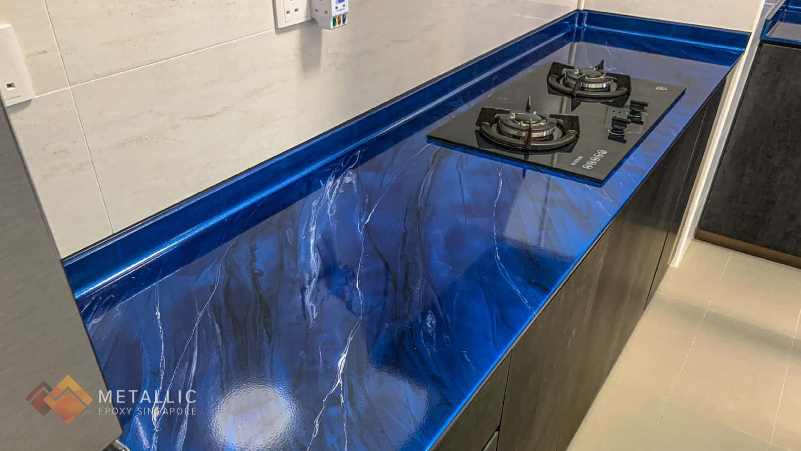 Electric Blue Marble Countertop