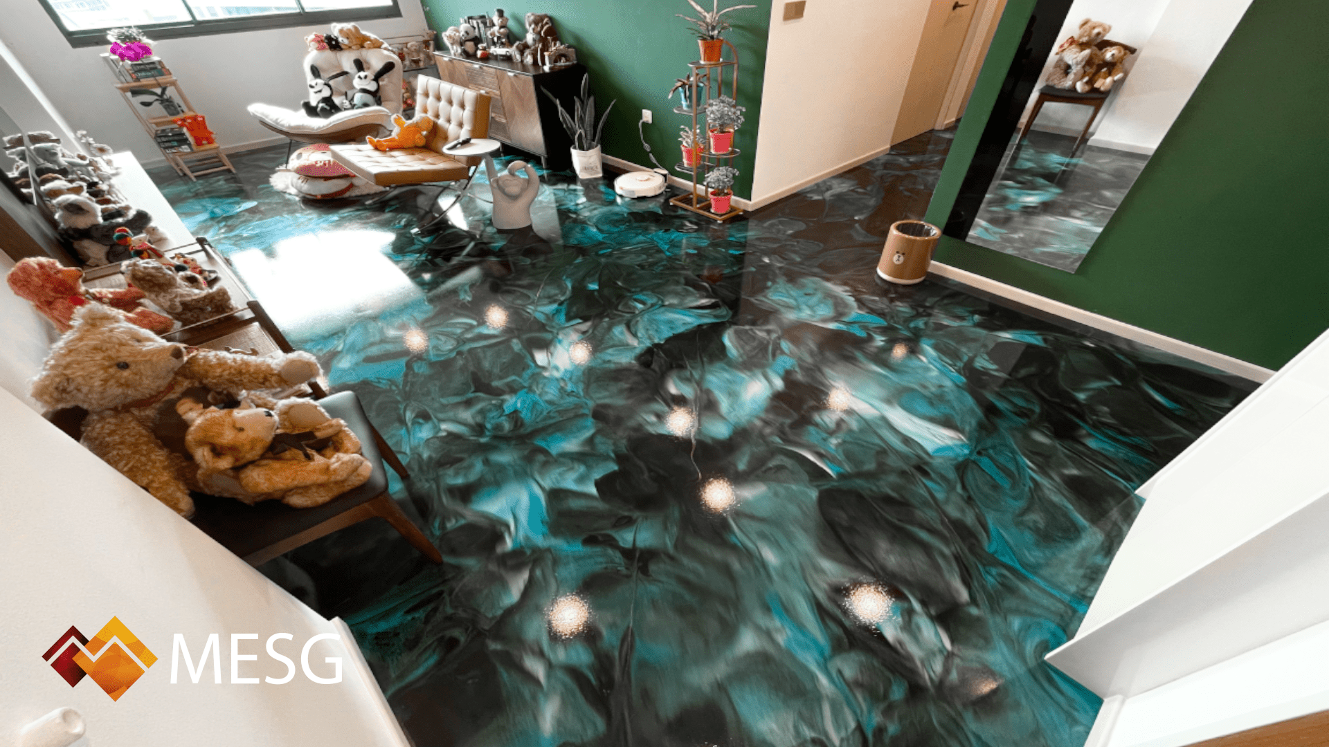 Turquoise Galaxy Flooring