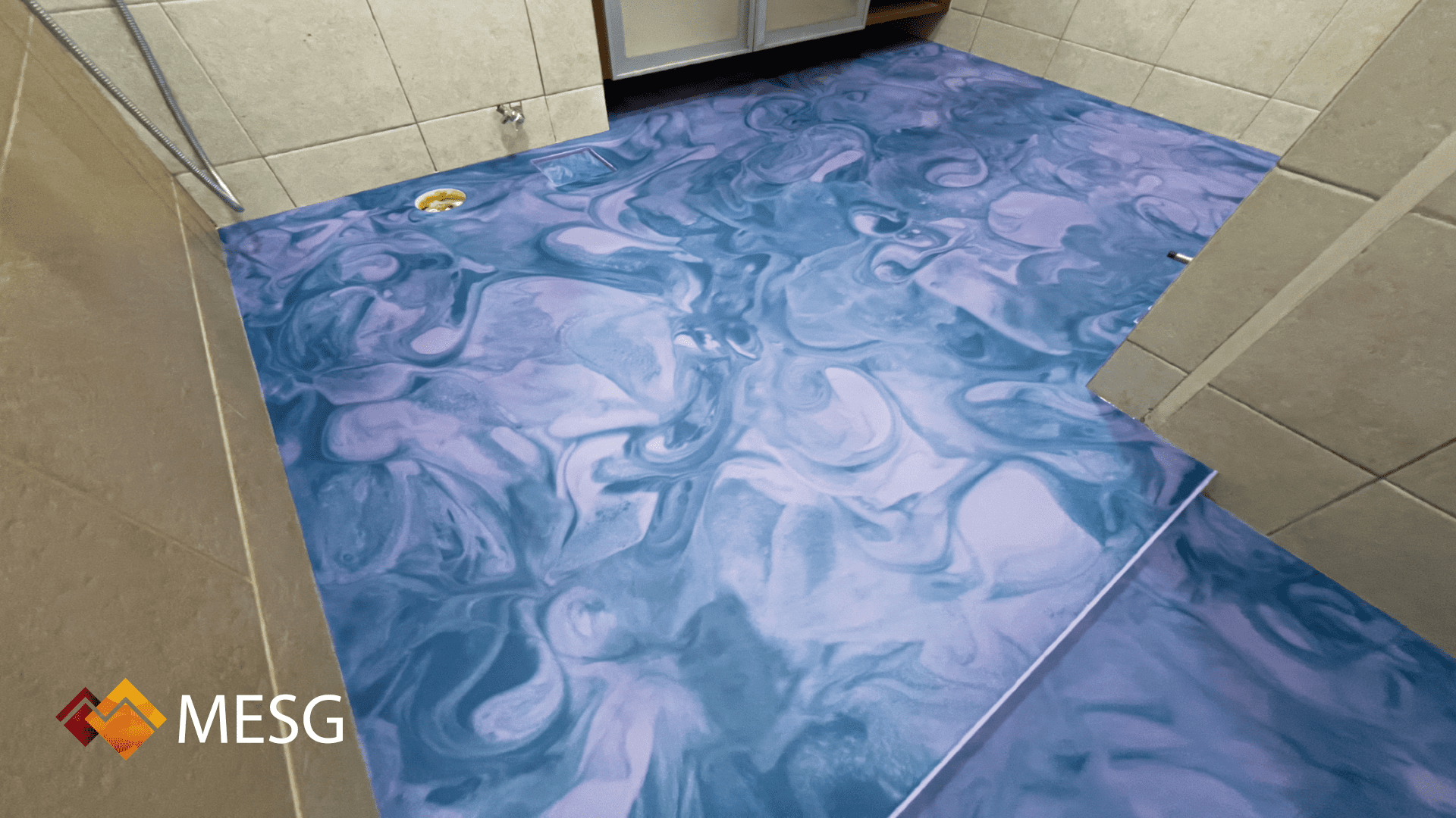 Lilac Blossom Swirl Flooring