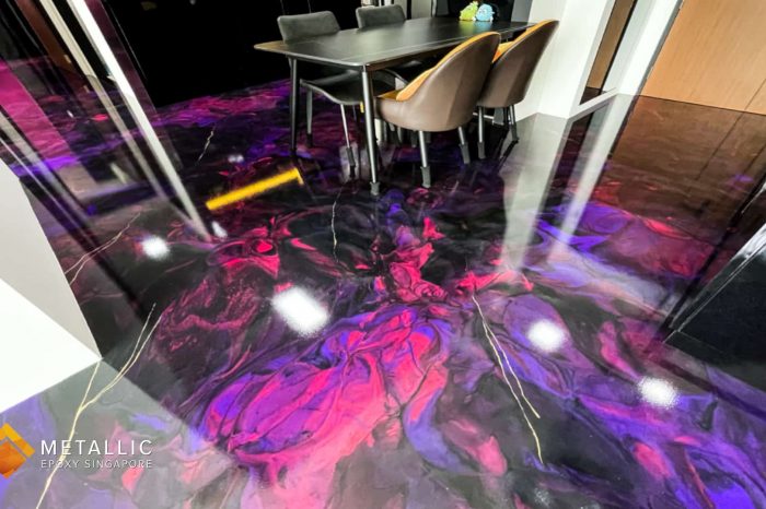 Pink Purple Galaxy Flooring