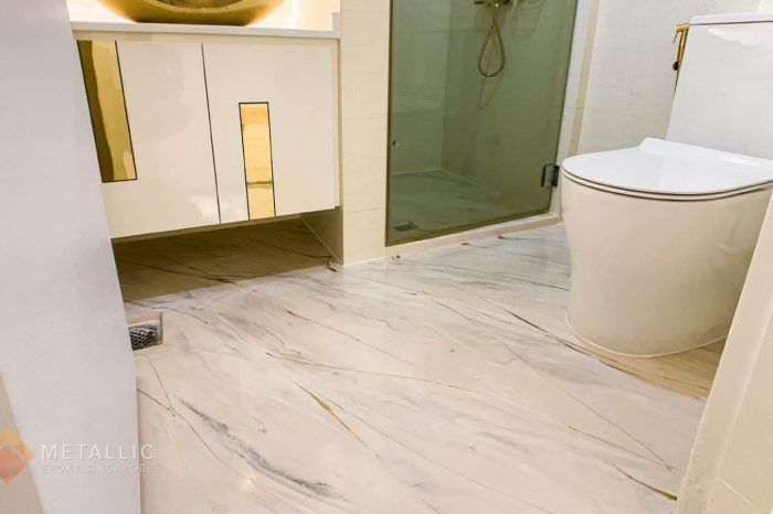Linen Marble Bathroom Flooring