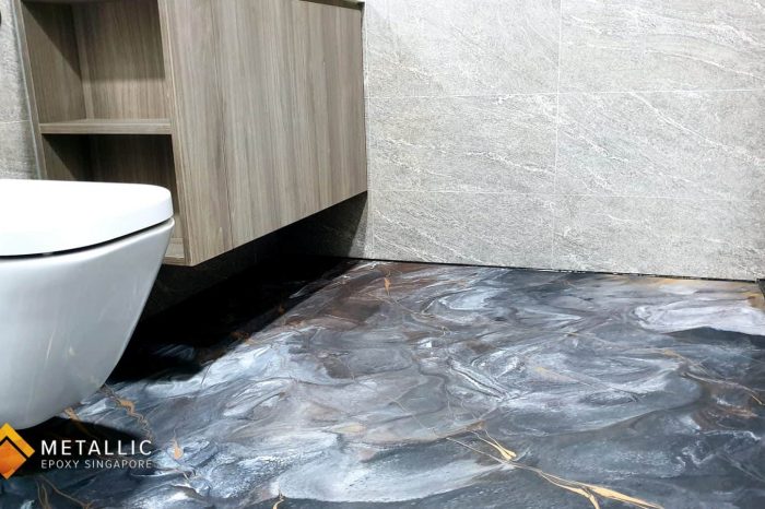 Slate Swirl Bathroom Flooring