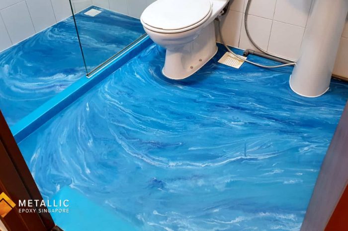 Bondi Blue Bathroom Flooring