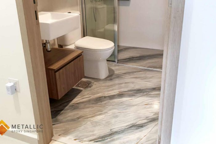 Florance Grey Marble Bathroom Flooring